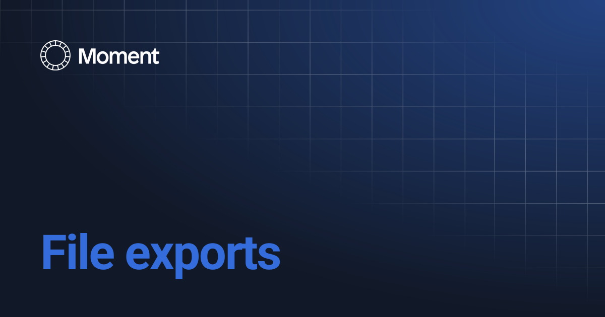 File exports | Knowledge base
