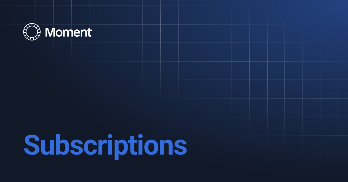 Subscriptions | Knowledge base