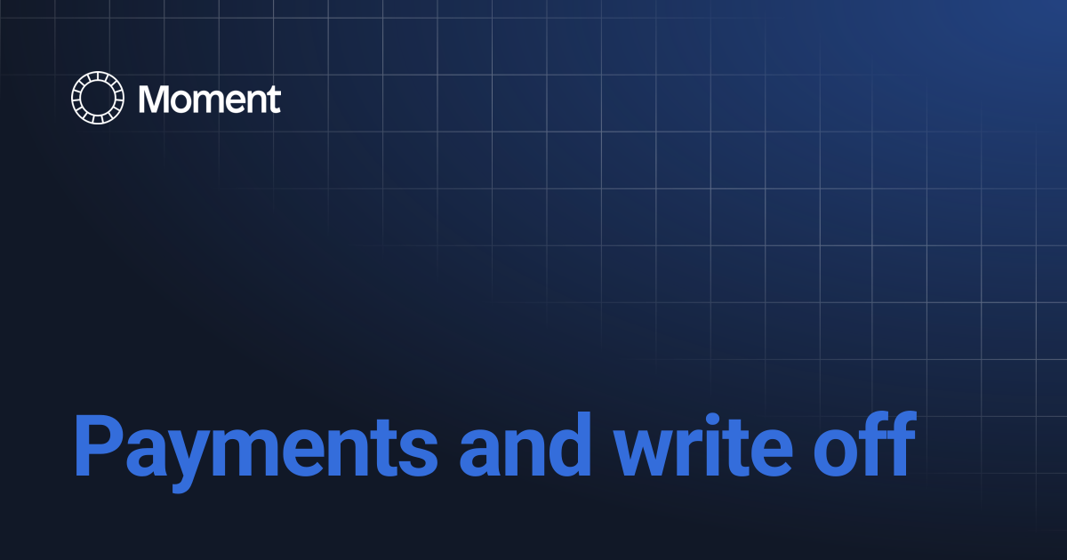 Payments and write off | Knowledge base